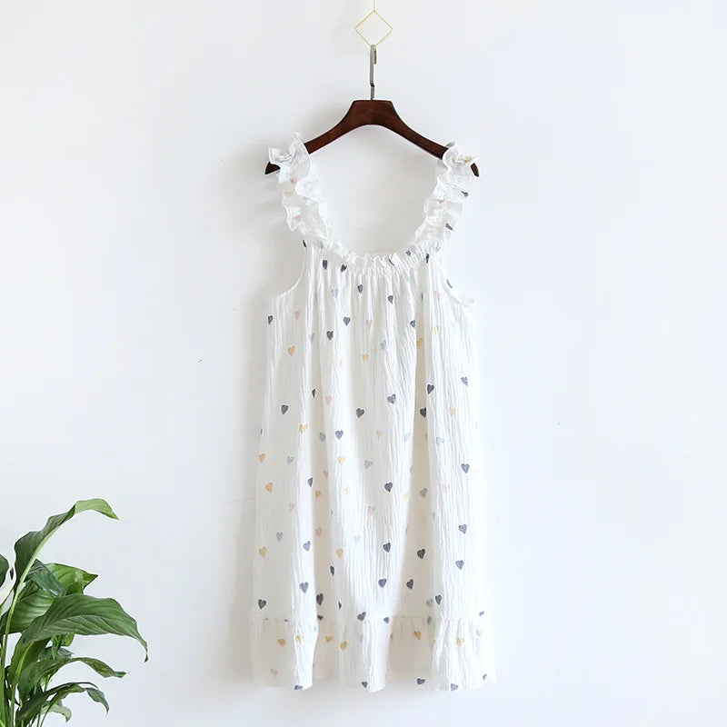 100% Cotton Crepe Ladies Tank Top Dress