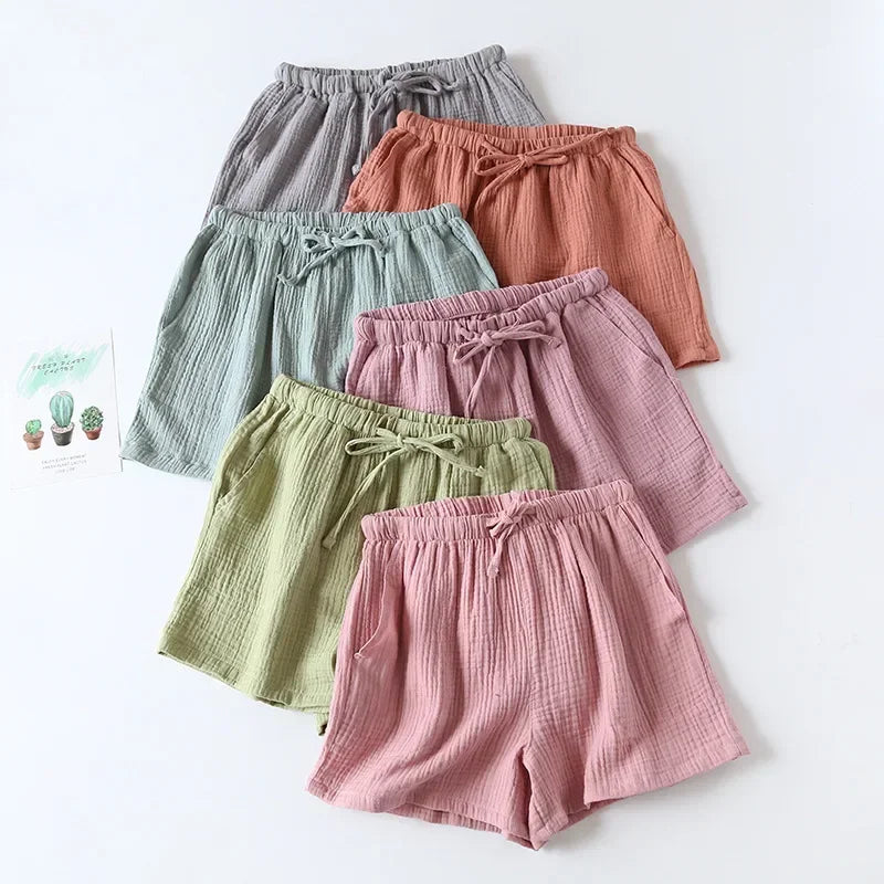 100% Cotton Crepe Ladies Summer Shorts