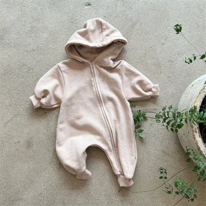 100% Cotton Baby Romper Hooded Onesie Outfit