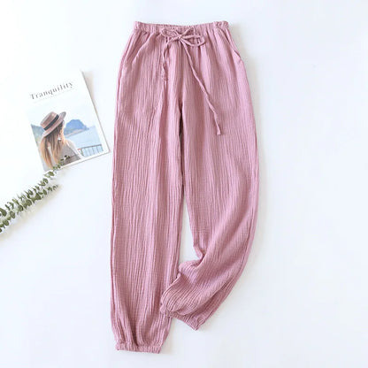 100% Cotton Crepe Trousers