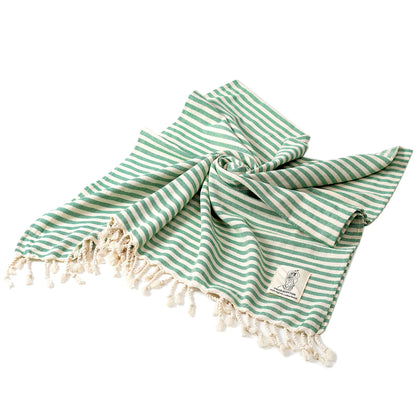 100% Cotton Striped Tassel Bath Beach Towel for Home 40 x 70 inch