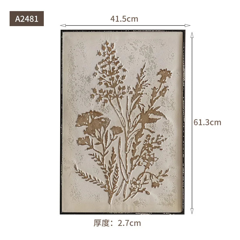 Metal Floral and Botanical Wall Flower Plaques Home Decoration