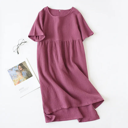 100% Cotton Lightweight Spring and Summer Lounge Dress