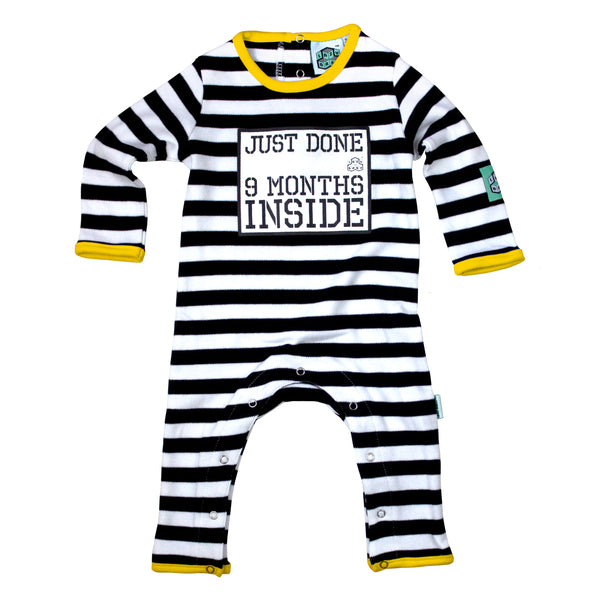 100% Organic Cotton "Just Done" Baby Romper